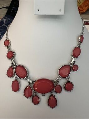 Paparazzi Dark Coral Statement Necklace